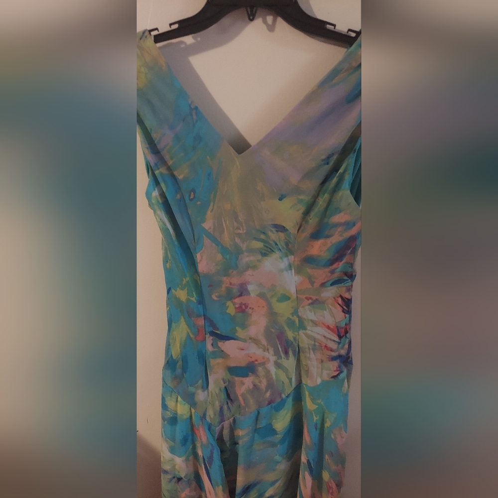 Rabbit Rabbit Rabbit NWT Multicolor Asymmetrical Floral Dress - Picture 5 of 7
